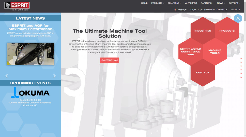 ESPRIT CAD/CAM SOFTWARE annonce son nouveau site Web et son logo actualisé